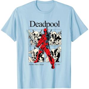imageMarvel Comics Deadpool Classic Deadpool Pose TShirtBaby Blue