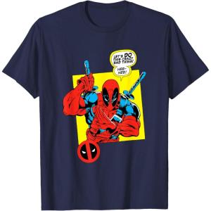 imageMarvel Comics Deadpool Minimal Face Graphic TShirtNavy Blue