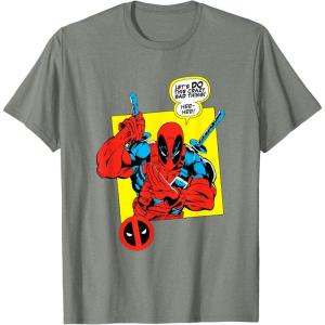 imageMarvel Comics Deadpool Minimal Face Graphic TShirtOlive Heather