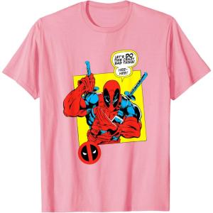 imageMarvel Comics Deadpool Minimal Face Graphic TShirtPink