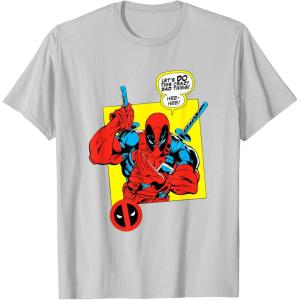 imageMarvel Comics Deadpool Minimal Face Graphic TShirtSilver Grey