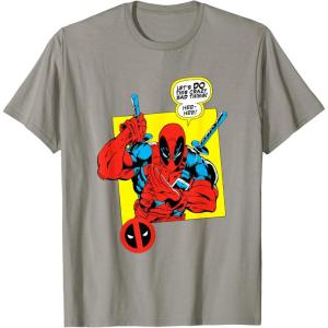 imageMarvel Comics Deadpool Minimal Face Graphic TShirtSlate Grey