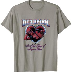 imageMarvel Deadpool Heart A New Kind of Hero TShirtSlate Grey
