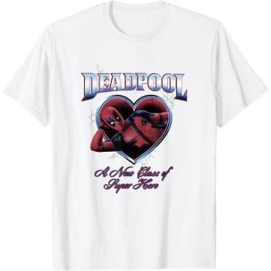 imageMarvel Deadpool Heart A New Kind of Hero TShirtWhite