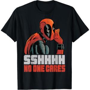 imageMarvel Deadpool SSHHHH No One Cares Whisper TShirtBlack