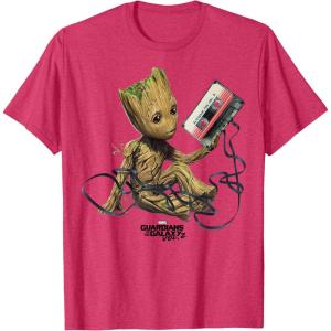 imageMarvel Guardians Of The Galaxy Vol 2 Groot Tape Portrait TShirtRed Heather