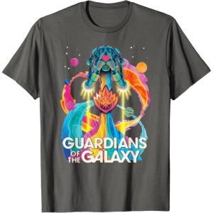 imageMarvel Guardians of the Galaxy Volume 3 Bowie Space Rainbow TShirtAsphalt Grey