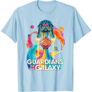 imageMarvel Guardians of the Galaxy Volume 3 Bowie Space Rainbow TShirtBaby Blue
