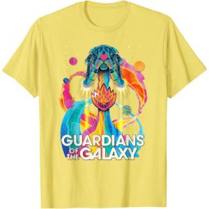 imageMarvel Guardians of the Galaxy Volume 3 Bowie Space Rainbow TShirtLemon Yellow