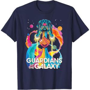 imageMarvel Guardians of the Galaxy Volume 3 Bowie Space Rainbow TShirtNavy Blue