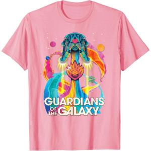 imageMarvel Guardians of the Galaxy Volume 3 Bowie Space Rainbow TShirtPink
