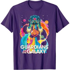 imageMarvel Guardians of the Galaxy Volume 3 Bowie Space Rainbow TShirtPurple