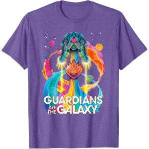 imageMarvel Guardians of the Galaxy Volume 3 Bowie Space Rainbow TShirtPurple Heather