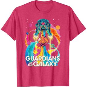 imageMarvel Guardians of the Galaxy Volume 3 Bowie Space Rainbow TShirtRed Heather