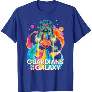 imageMarvel Guardians of the Galaxy Volume 3 Bowie Space Rainbow TShirtRoyal Blue