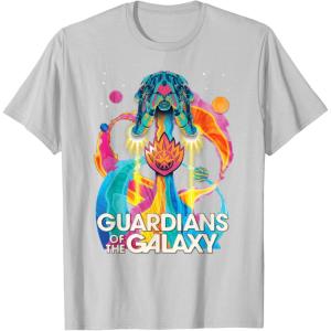 imageMarvel Guardians of the Galaxy Volume 3 Bowie Space Rainbow TShirtSilver Grey