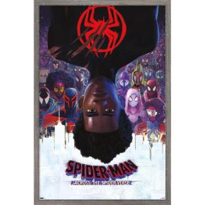 imageMarvel SpiderMan Across the SpiderVerse  Official One Sheet Wall Poster 34Lquot x 224Wquot Premium Unframed VersionBarnwood Framed Version