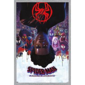 imageMarvel SpiderMan Across the SpiderVerse  Official One Sheet Wall Poster 34Lquot x 224Wquot Premium Unframed VersionGray Framed Version