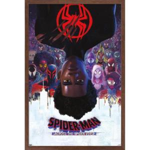 imageMarvel SpiderMan Across the SpiderVerse  Official One Sheet Wall Poster 34Lquot x 224Wquot Premium Unframed VersionMahogany Framed Version