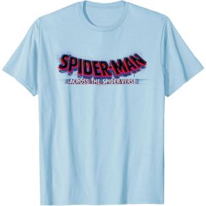 imageMarvel SpiderMan Across the SpiderVerse Movie Logo TShirtBaby Blue
