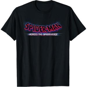 imageMarvel SpiderMan Across the SpiderVerse Movie Logo TShirtBlack