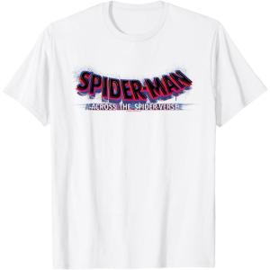 imageMarvel SpiderMan Across the SpiderVerse Movie Logo TShirtWhite