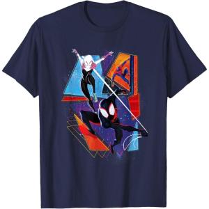 imageMarvel SpiderMan Across the SpiderVerse Three Spiders TShirtNavy Blue