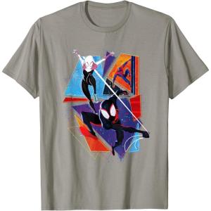 imageMarvel SpiderMan Across the SpiderVerse Three Spiders TShirtSlate Grey