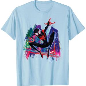 imageMarvel SpiderMan Miles Morales Graffiti City TShirtBaby Blue