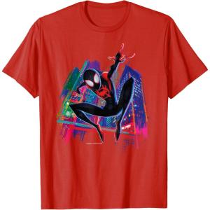 imageMarvel SpiderMan Miles Morales Graffiti City TShirtRed