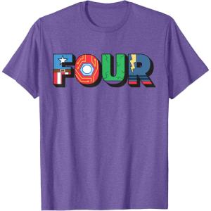 imageMarvel Super Heroes Avengers Numbers 4 Fourth 4th Birthday TShirtPurple Heather