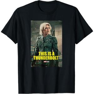 imageMarvel Thunderbolts This Is A Thunderbolt Yelena Belova TShirtBlack