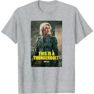 imageMarvel Thunderbolts This Is A Thunderbolt Yelena Belova TShirtHeather Grey