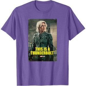 imageMarvel Thunderbolts This Is A Thunderbolt Yelena Belova TShirtPurple Heather