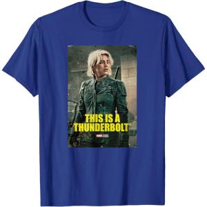 imageMarvel Thunderbolts This Is A Thunderbolt Yelena Belova TShirtRoyal Blue