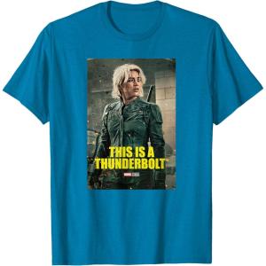 imageMarvel Thunderbolts This Is A Thunderbolt Yelena Belova TShirtSapphire Blue