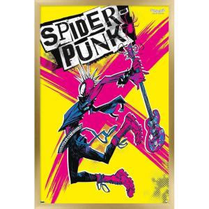 imageTrends International Marvel SpiderMan Across The SpiderVerse  SpiderPunk Wall Poster 34L x 224W Premium Unframed VersionGold Framed Version