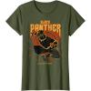 imageMarvel Black Panther Action Since 1966 Retro Vintage TShirt TShirtOlive Green