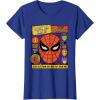 imageMarvel Halloween SpiderMan Retro Vintage Super Hero Masks TShirtRoyal Blue