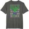 imageMarvel Hulk Retro Ugly Christmas Sweater Graphic TShirt TShirtAsphalt Grey