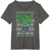 imageMarvel Hulk Retro Ugly Christmas Sweater Graphic TShirt TShirtAsphalt Grey