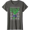 imageMarvel Hulk Retro Ugly Christmas Sweater Graphic TShirt TShirtAsphalt Grey