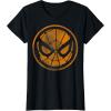 imageMarvel SpiderMan Face Web Logo Orange Halloween TShirtBlack