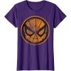 imageMarvel SpiderMan Face Web Logo Orange Halloween TShirtPurple