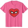 imageMarvel SpiderMan Heart TShirtPink Heather