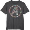 imageMarvel Super Heroes Avengers Easter Eggs ALogo Icon Symbol TShirtDark Heather Grey