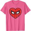 imageMarvel SpiderMan Heart TShirtPink Heather