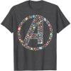 imageMarvel Super Heroes Avengers Easter Eggs ALogo Icon Symbol TShirtDark Heather Grey