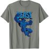 imageMarvel XMen 97 Animated Series Beast and Logo 2Sided TShirtOlive Heather
