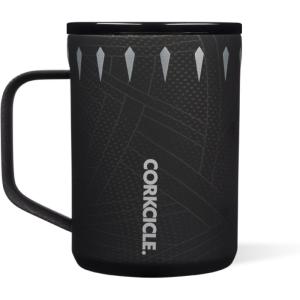imageCorkcicle Classic Coffee Mug  Triple Insulated Stainless Steel for Travel  ShatterProof Lid  Keeps Drink Hot Over 3 Hours  Holiday Mug Gift  Great for Gifting Warmth  16 oz  Captain MarvelBlack Panther